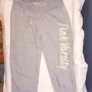 Girls s Pink Varsity Joggers